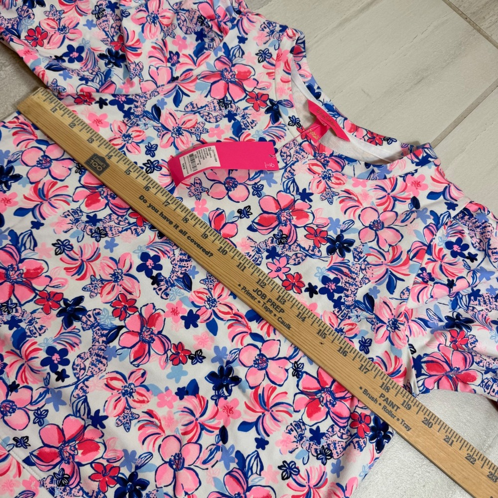 Lilly Pulitzer Corden Sweatshirt Party Like a Lobstar Floral Puff Sleeve Medium - Picture 3 of 6